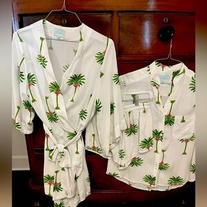 Piyama Pajama Shorts Set and Matching Robe XS/S